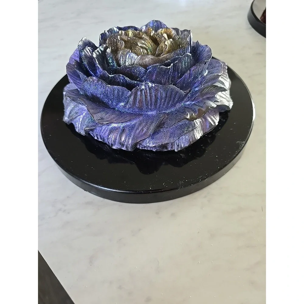 Handmade Resin Flower Purple Gold Blue‎ Decoration Gift.   600